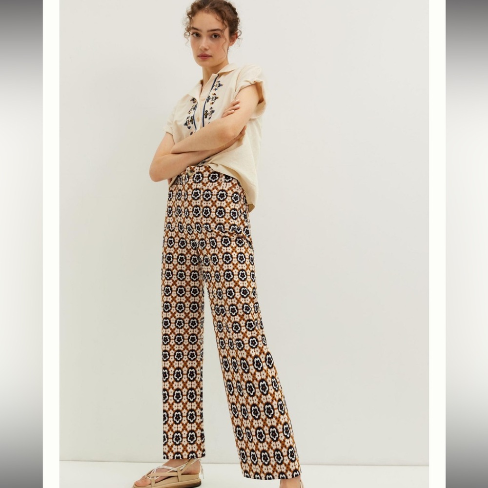 Anthropologie Maeve Colette Patterned Pants